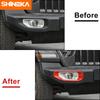 SHINEKA Außenzubehör für Jeep Gladiator JT 2018+ Auto-Nebelscheinwerfer-Lampen-Dekor-Abdeckungsaufkleber für Jeep Wrangler JL