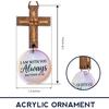 Cross for Car Mirror Hanging - Nativity set - daily bible verse - bible verse car rearview hanging cross ornament - christian gift - New Driver -