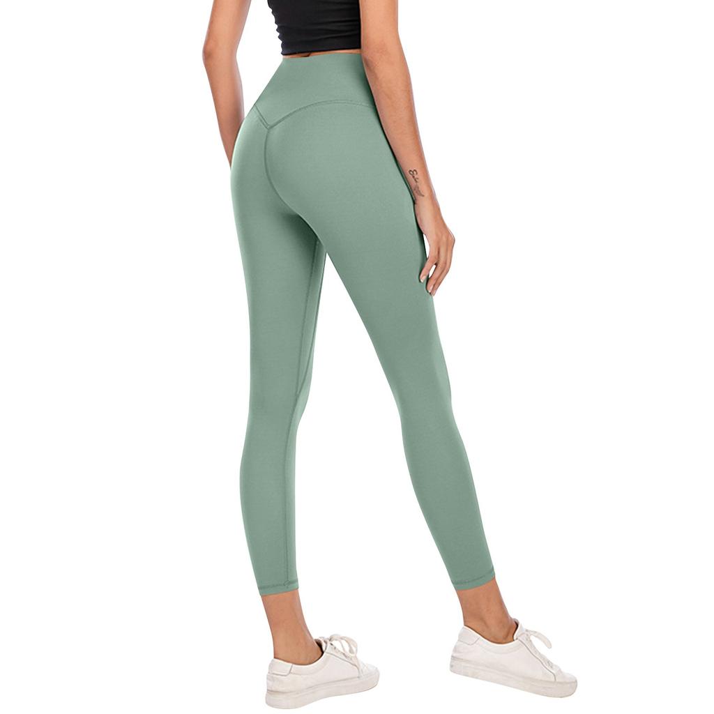 Yoga-Kleidung, pfirsichfarbene, hüfthebende Sportbekleidung, Fitnesshose, keine peinlichen Linien, hautfarbene, hohe Taille, enge Yogahose