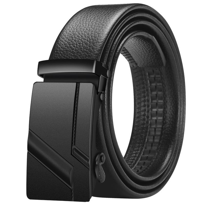 Men's Belt Automatic Buckle Belt Korean Style Trendy Casual Middle-aged Young Business Belt Formal Wear Men's Style