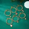 Christmas Three-layer Bracelets For Women Red Green Thread Enamel Xmas Tree Santa Claus Pendant Bracelet New Year Party Jewelry