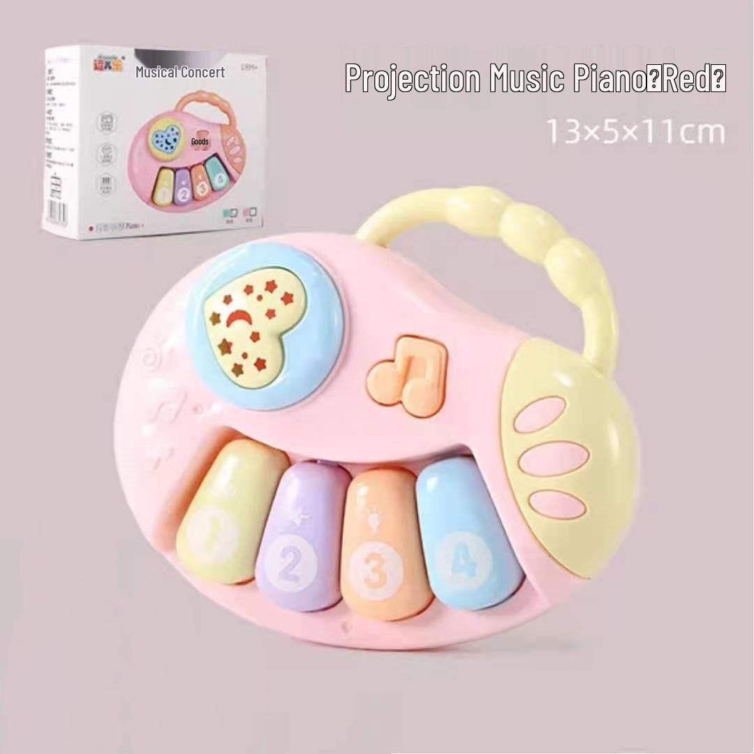 

Развивающий музыкальный детский ручной барабан-погремушка для детей в возрасте от 6 месяцев до 2 лет Pink Music Piano (color box)