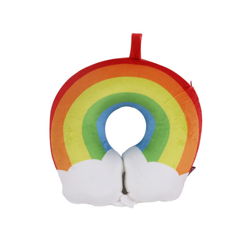 Unicorn Kids U Shape Pillow With Memory Foam And Soft Elastic Cover For Rest