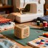 Wooden Quilter Dice with 6 Engraved Quilting Tasks Solid Wood Quilting Projects Decision Dice Sewing Quilting Crafts Enthusiasts Gift