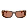 Prada Classic Letter Logo Design Acetate Butterfly Sunglasses Women's Tortoiseshell