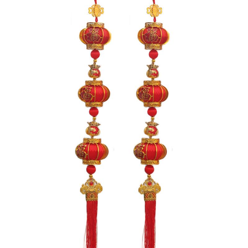 2026 Year of the Horse Red Lantern Ornaments for New Year and Housewarming Decorations, Featuring 'Fu' Spring Festival Pendants