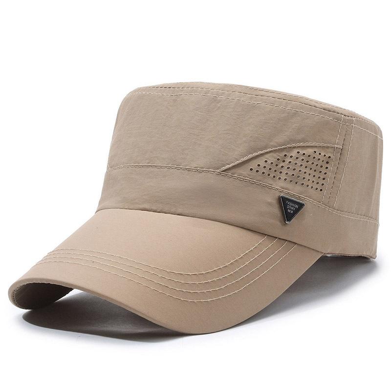 Spring, summer and autumn new sunscreen, sunshade, fashionable quick-drying flat-top hat, simple and casual outdoor fishing flat-top hat