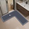 L-förmige Badezimmermatte Wasserabsorbierender Küchenecken-Teppich Luxuriöser Küchenteppich für die Wohnecke