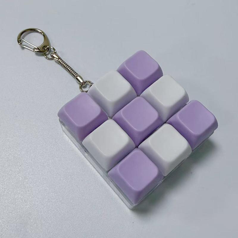 Nová klíčenka Fidget DIY Klávesnice Fidget Klíčenka Klíče Tlačítko Úleva od stresu Prst Klávesnice Krytka 9Klíčů Zkrácení času Klikací hračka