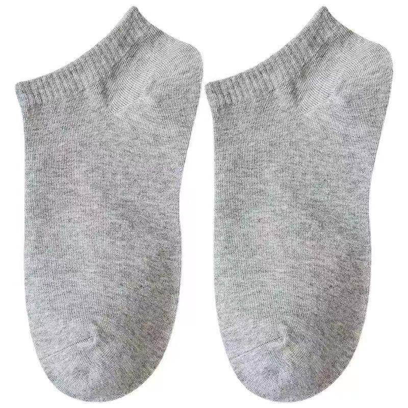 Unisex Summer Boat Socks: Solid Black, White & Gray, Low-Cut, Breathable, Casual Wear