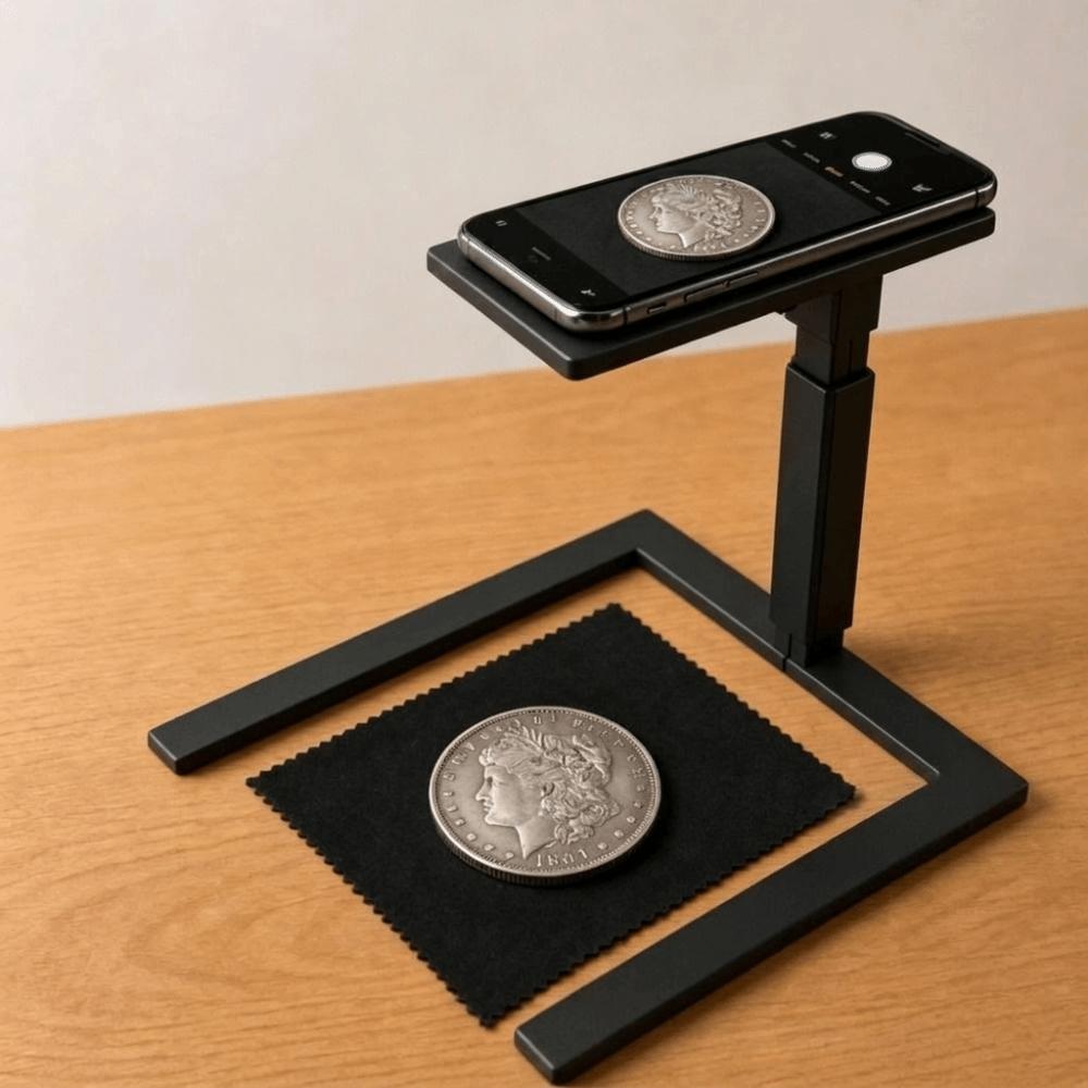 3D Printed Coin Shooting Stand Hollow Top Platform Overhead Shooting Stand  Document Scanning