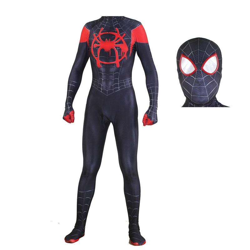 Spider Into The Spider-verse Lycra Spandex Kids Adult Costume With Exquisite Detail