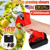 36V Rechargeable Pruner Trimmer with 2 Li-on Battery Garden Cordless Electric Pruning Shears Sharp- Blade Cutter
