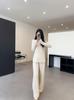 Clearance: High Elasticity Long-Sleeve Sweater & Half-Skirt Trousers Set (Non-Returnable)
