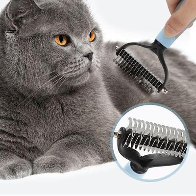 Haustierkamm, 1 Stück, Pflegekamm aus Edelstahl, Katzen- und Hundebedarf, Entflusen, Verknoten, Baden, Reinigen, Massage, Nadelkamm