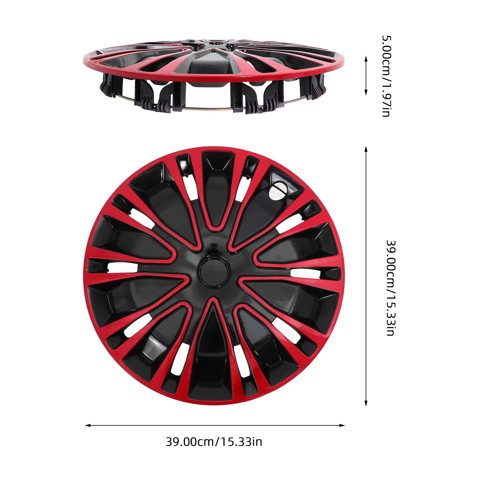 

14 Inch Wheel Hub Caps For Car Stylish Decorative Hub Covers Durable Plastic Rim Protector Universal Fit Suv Automotive червоний