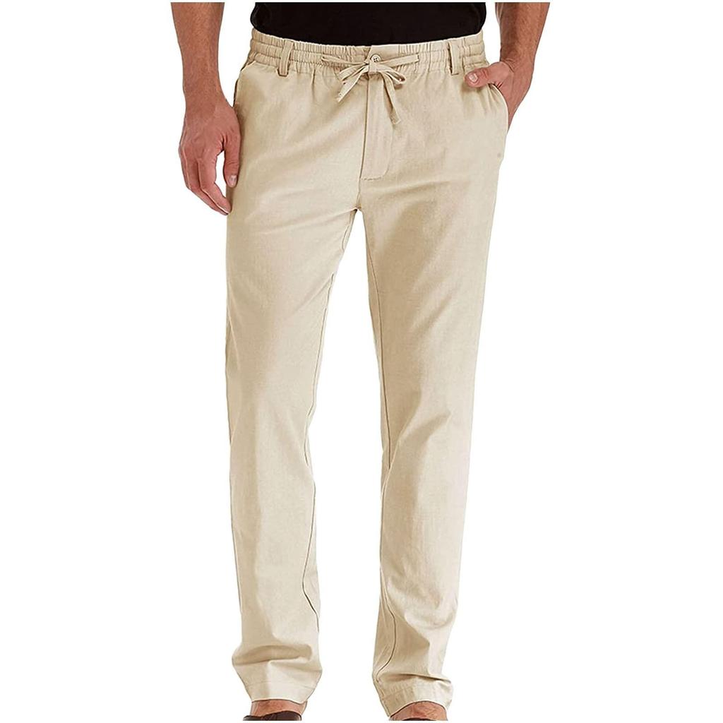 Men's Overalls Drawstring Multi Pocket Casual Pants Hiking Pants Cotton Twill Pants