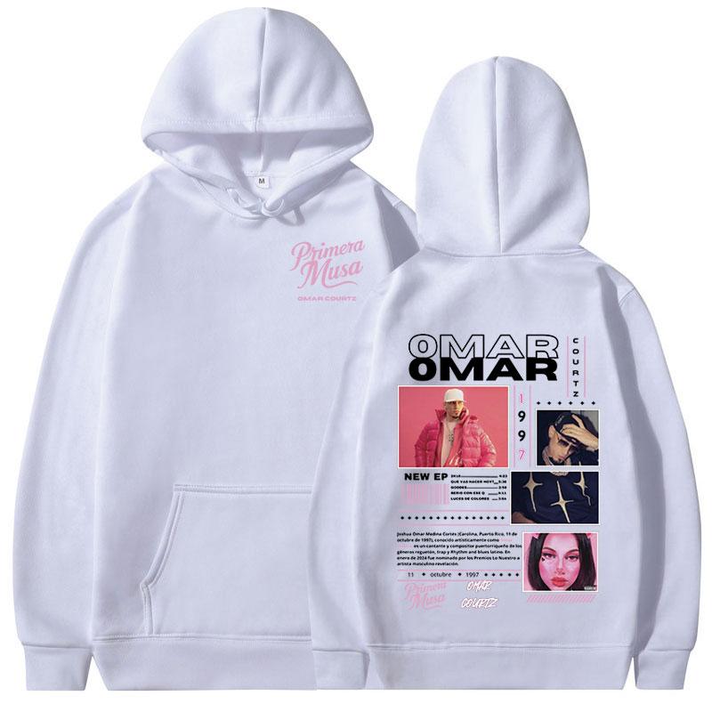 Omar Courtz Primera Musa Album Tour Merch Hoodies Men's Women Fashion Hooded Sweatshirts Hip Hop Oversized Pullovers Streetwear
