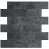 30x30cm Light Brown Slate PVC Self-Adhesive Wall Tile Sticker for Kitchen/Bathroom
