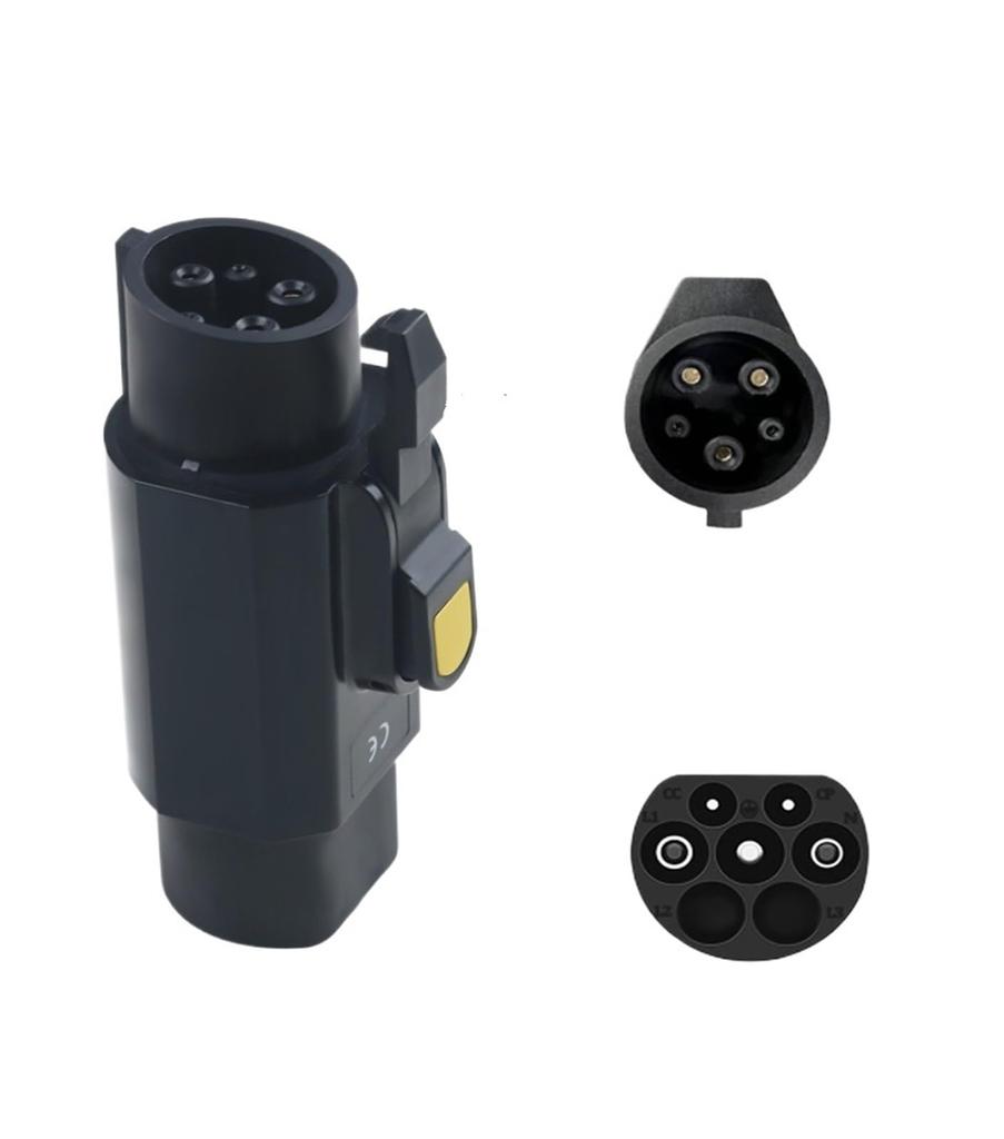 Type 2 To Type 1 J1772 EV Cable Adapter Hybrid Car Plug Compatible with Nissan Mitsubishi Tesla