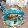 Free shipping! Underwater Turtle Adventure Rug for Kids' Rooms round carpet for home sofa bedroom, gift