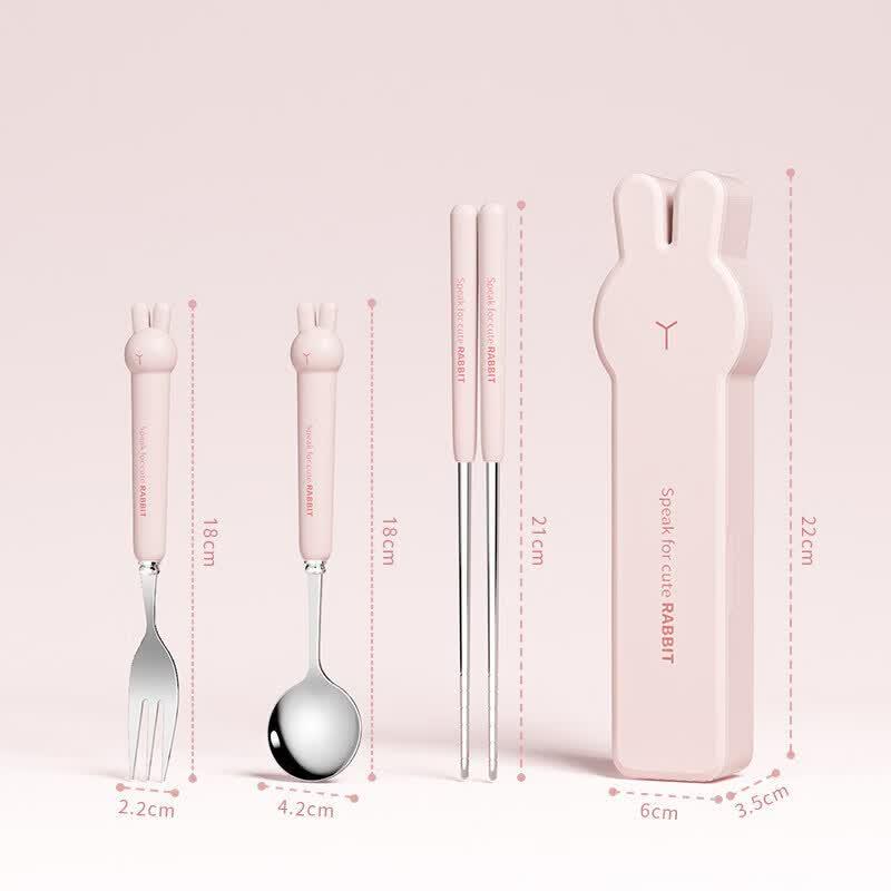 Kids Portable 316 Stainless Steel Chopsticks & Spoon Set