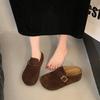 Baotou Half Slippers Women's Spring New Wear Lazy Single Shoes Casual Bread