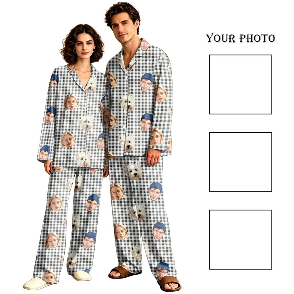 Unisex Long Sleeve Long Pants Pajama Set - Casual Loungewear Sleepwear for Men and Women