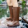 Women's Medium and High Rain Shoes Waterproof, Non-slip and Warm Rain Boots Fishing Work Four-season Boots Takeaway Rubber Shoes Water Boots