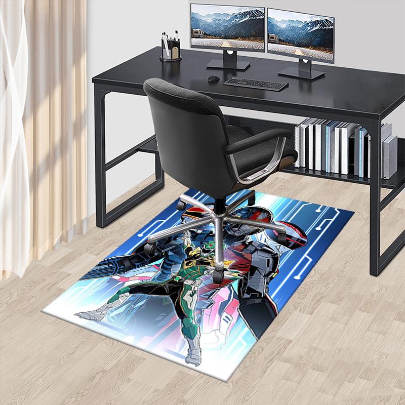 

1pc Power Rangers Dino Charge Anime Cartoon Design Office Chair Mat Non-Slip Carpet for Home Decor, Suitable for Office, Living Room, Bedroom, Game Ro 60cm by 90cm
