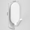Punch-Free Adhesive Oval Wall Hook Multi-Purpose Hole-Free Wall Hook For Door Wall Hanging