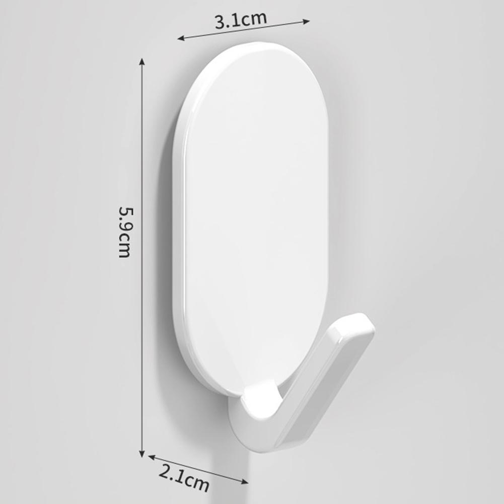Punch-Free Adhesive Oval Wall Hook Multi-Purpose Hole-Free Wall Hook For Door Wall Hanging