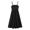Women's Bow Decor Sleeveless Spaghetti Strap Midi Dress