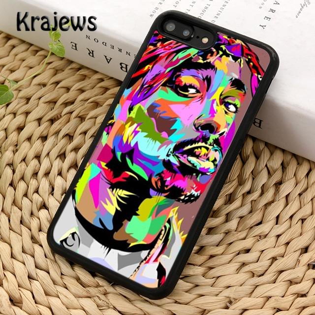 

Krajews 2Pac Tupac Shakur Hip Hop Rapper Phone Case For iPhone 17 Air 16 15 14 plus 11 12 13 pro max coque Shell Fundas iPhone 13