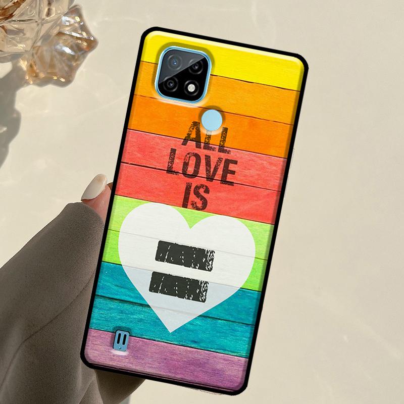 LGBT Pride Love For Realme C55 C51 C21Y C25S C75 C67 C61 C53 13 12 10 11 14 Pro Plus GT 6T 6 5 GT7 Pro Case