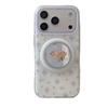 Purple Flower Magnetic Bracket Phone Case for Apple 17Pro Max/16Pro/15Pro/14