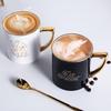 Temake Nordic Gold-Rim Ceramic Couple Mug