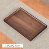 MOLUONA Solid Walnut Wood Rectangular Tea Tray Set