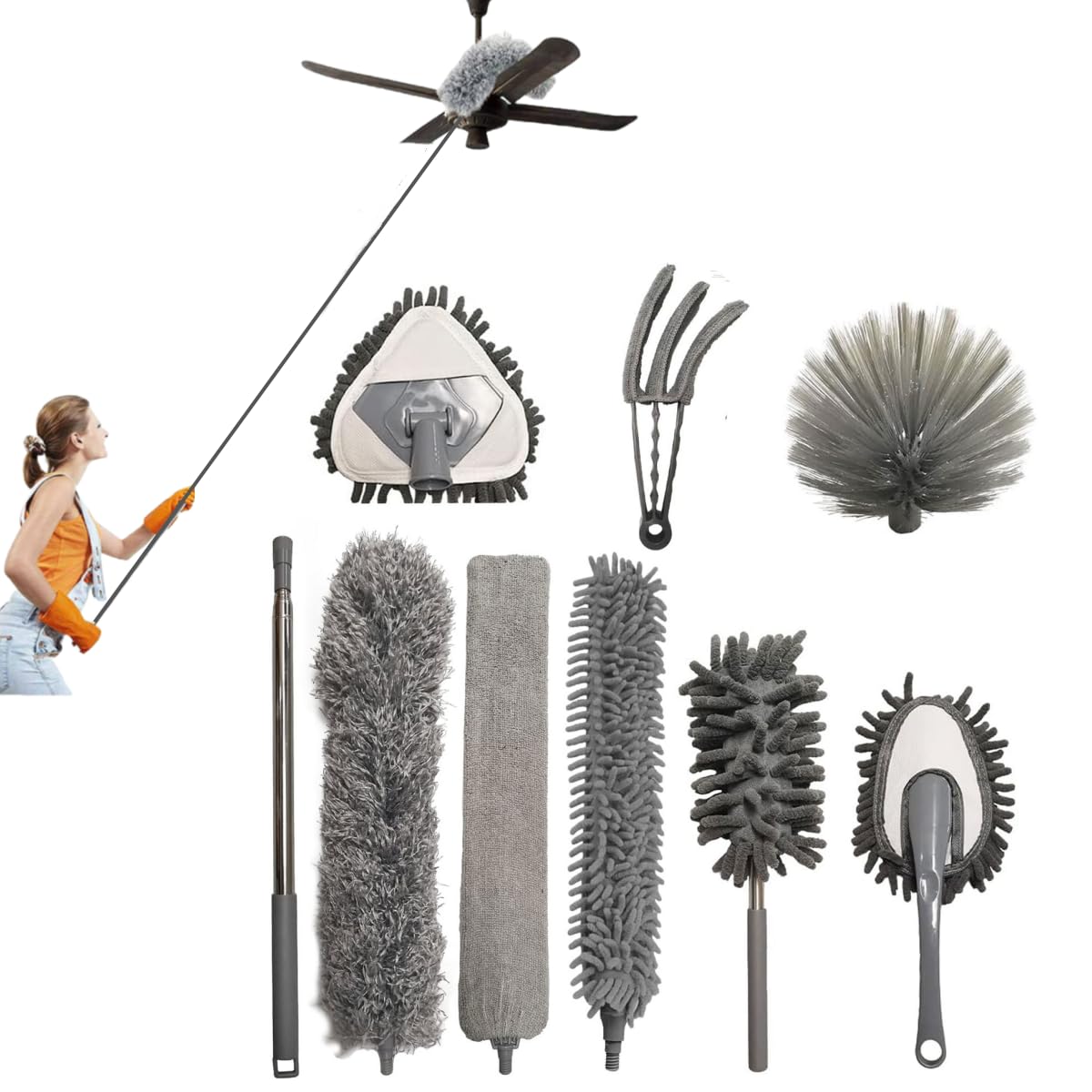 

чистка пыли пыль ручной выдвижной чистка выдвижной до 254 см выдвижной для чистящей машины чистка щелей подходит для кондиционеров 9 предметов