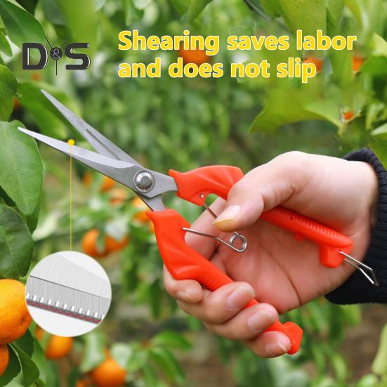 Pruning Scissors High Hardness Sharp Blade Stainless Steel Fruit Trees Branch Pruning Shears Home Supplies