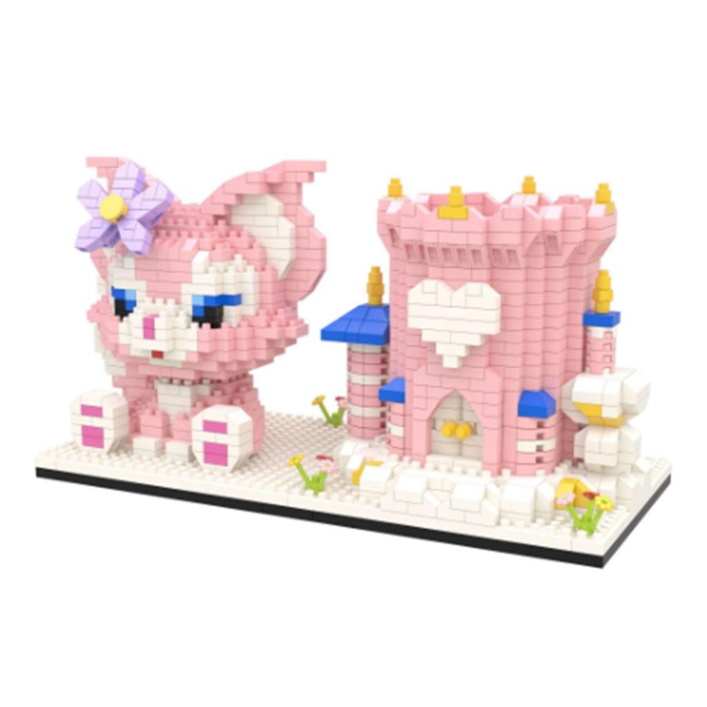 Pen Holder Building Set Cartoon Style Tight Contact Plastic Bright Colors Block Building Toy for Kid