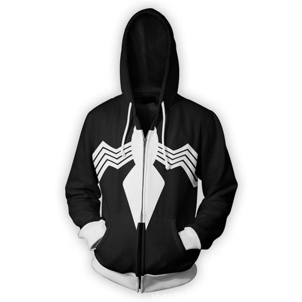 Unisex Casual Long Sleeve Hooded Jacket with Printed Pockets for Everyday Wear