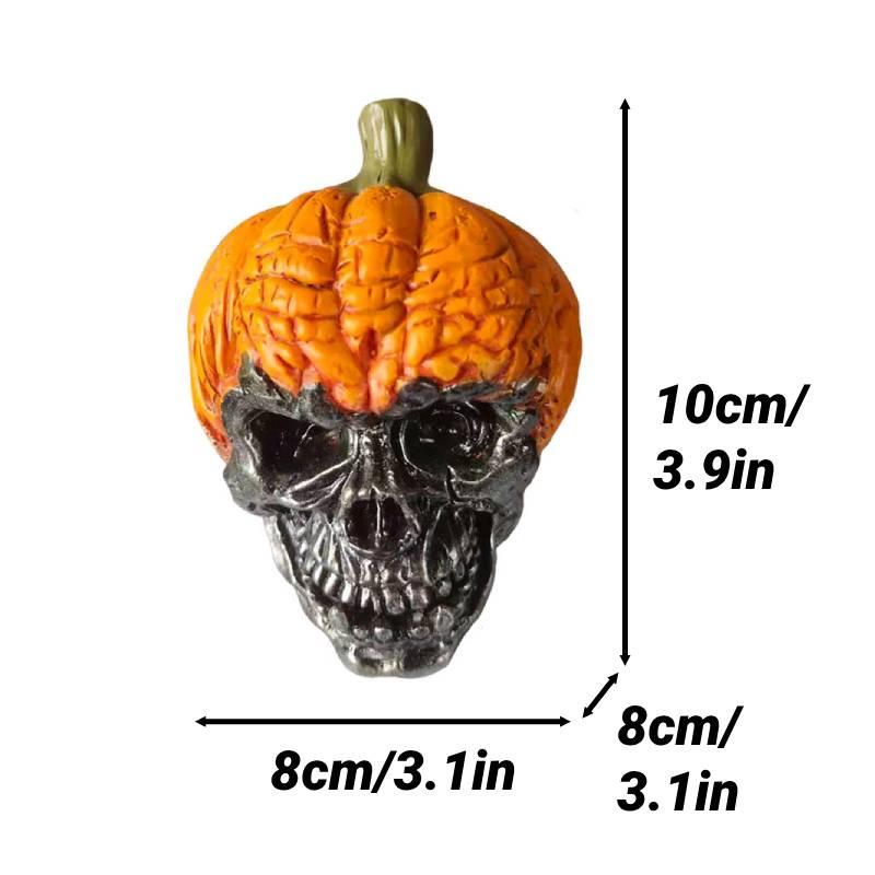 Exquisite Resin Craft Evil Pumpkin Skull Halloween Decoration