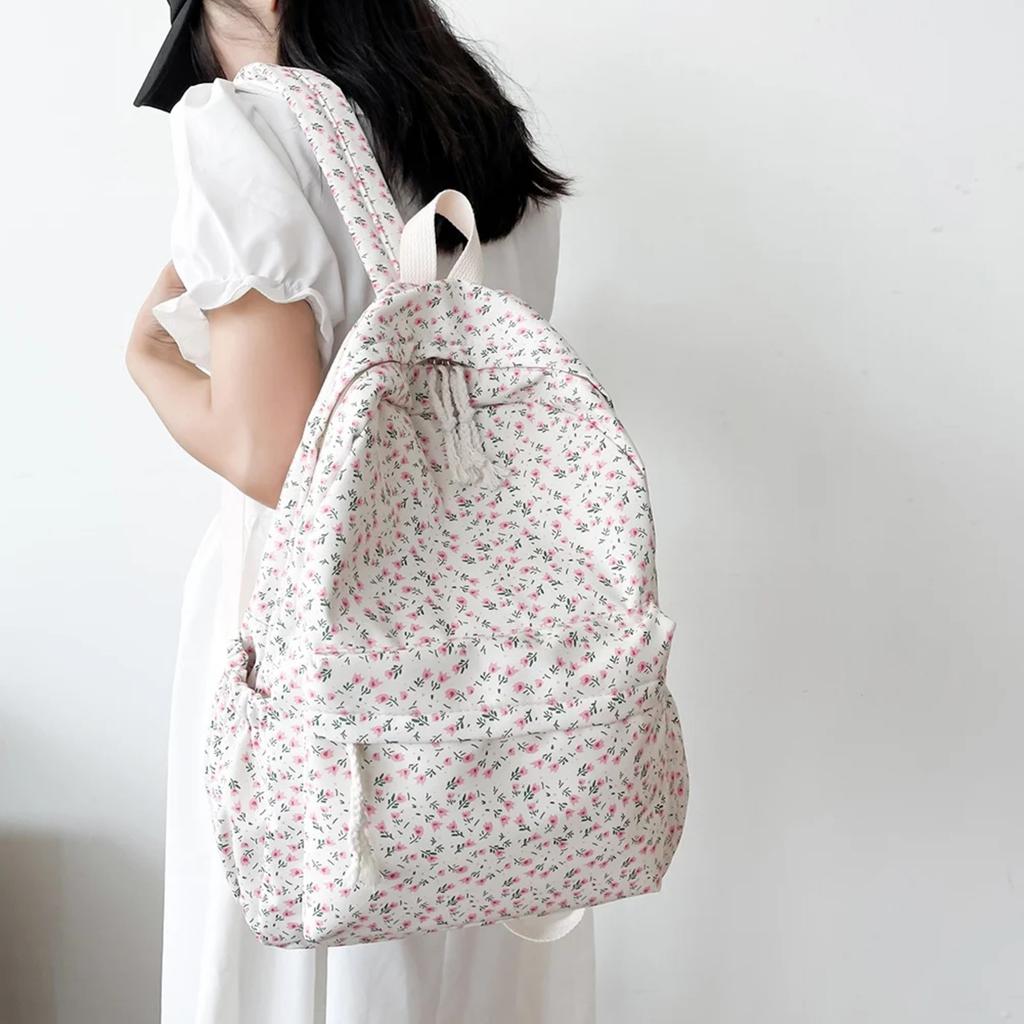 Floral Printed Large Capacity Backpack For Primary And Secondary School Students