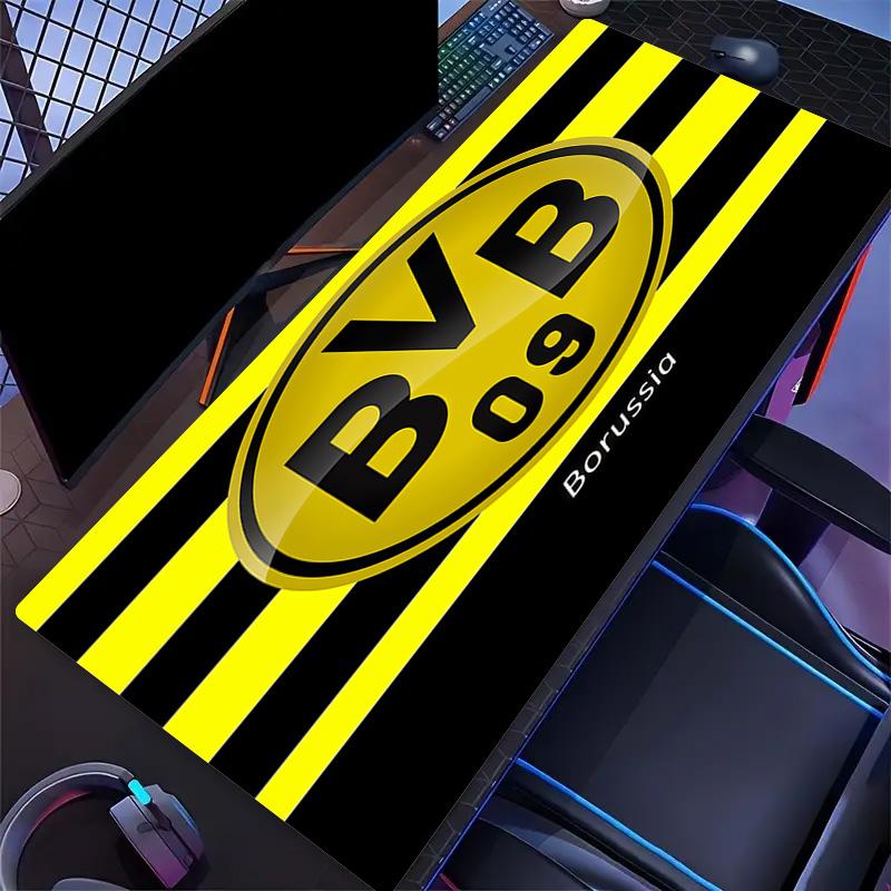Poduszka z nadrukiem Borussia Dortmund Antypoślizgowa Mata pod mysz do laptopa/tabletu XXL Mata do gry na mini PC Z blokowaną krawędzią
