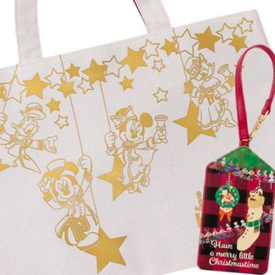 Mickey Minnie Christmas Tote Bag DisneySea Disney Christmas 2021 Disney Goods Souvenir & "It's Time" [Tokyo Exclusive]