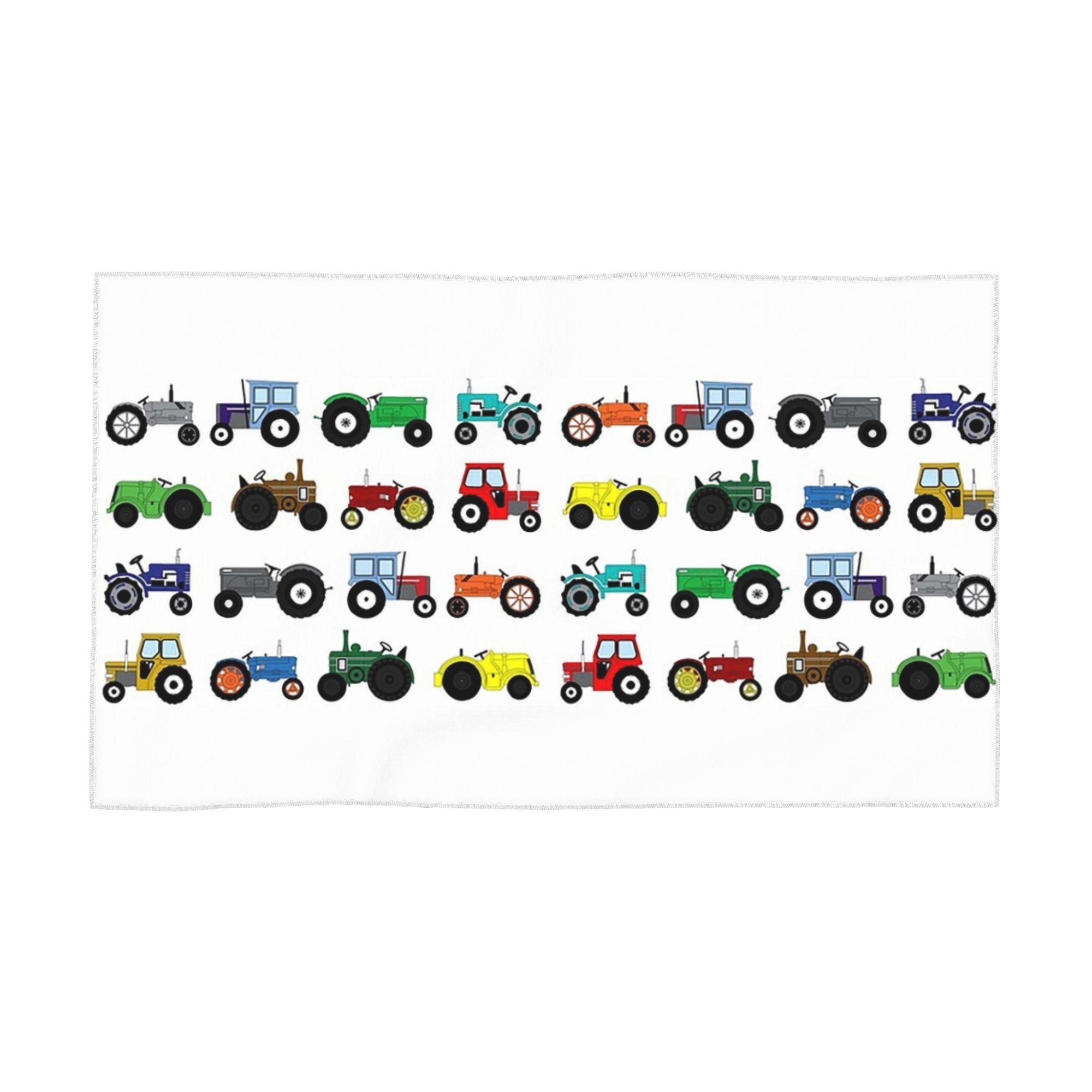

Tractors Print Soft Face Towel Quick Dry Pool Bath Cotton Towels Absorbent W30*H60(CM)