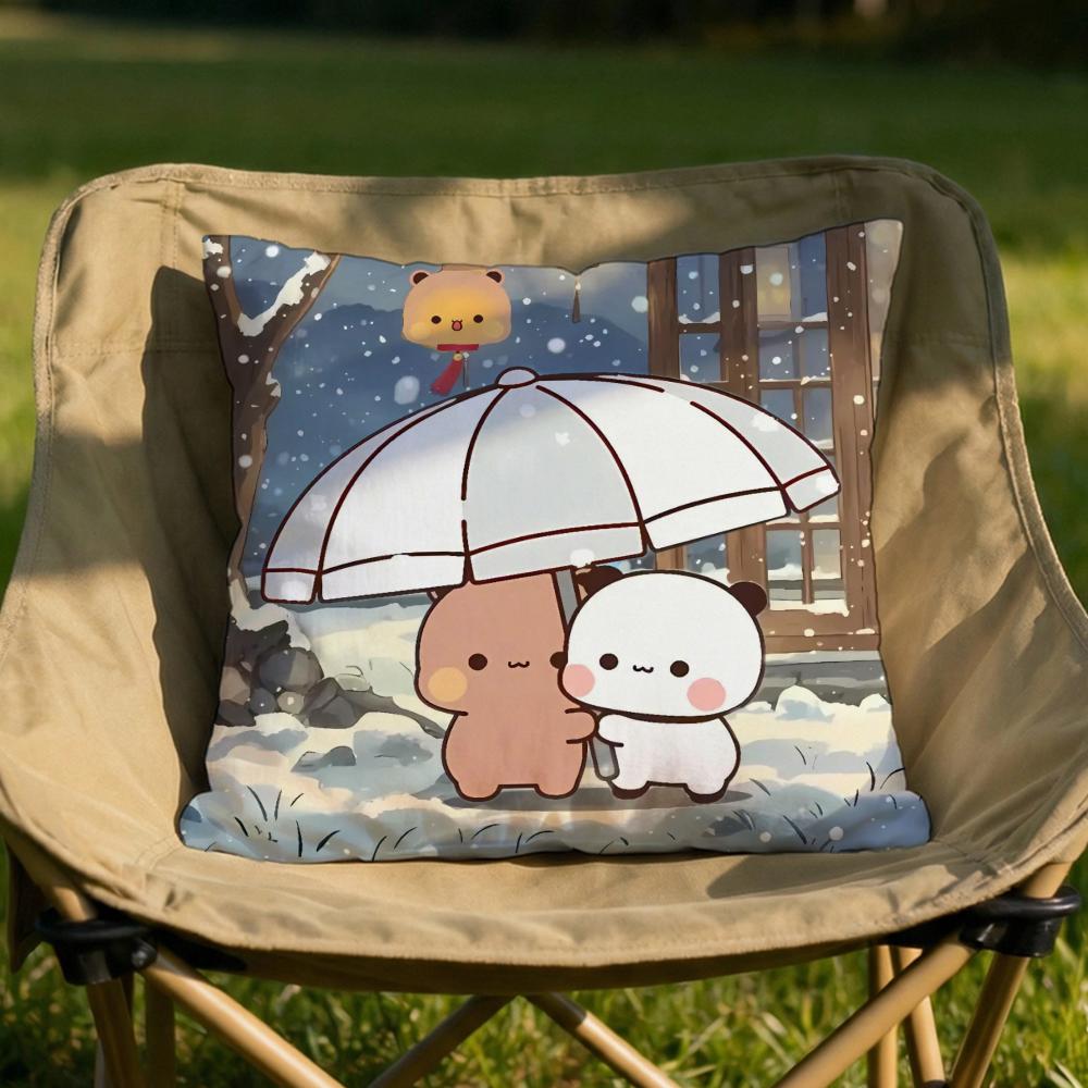 Cute BBUBU DUDUS Cushion Cover Soft Reversible  Durable Pillow Cover  MultiScene Use for Home  Car Daily Comfort