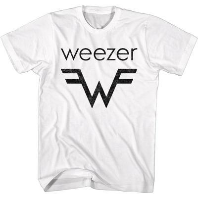 Weezer W Logo Blanco Rock Alternativo Banda Musical Camiseta Tops Camisetas Hombres Mujeres Unisex