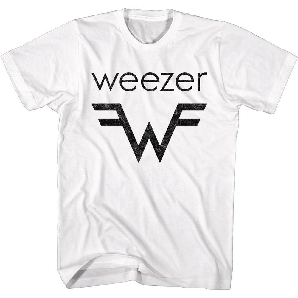 Weezer W Logo White Alternative Rock Music Band T-shirt Tops Tees Men's Women's Unisex
